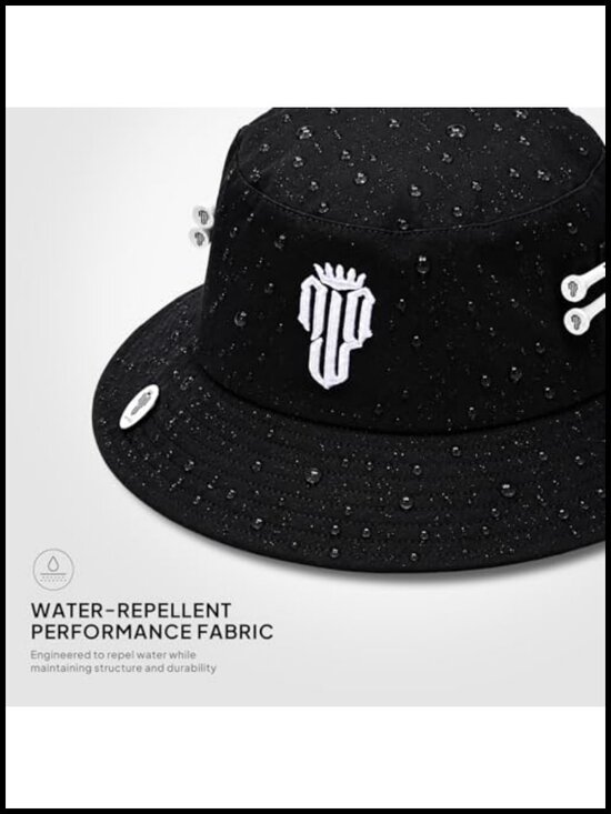 Reversible Bucket Hat with Magnetic Ball Marker, Tee Holders, UPF 50 Sun main image 4